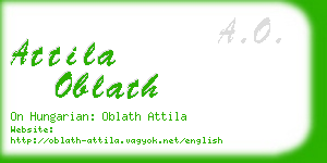 attila oblath business card